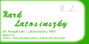 mark latosinszky business card